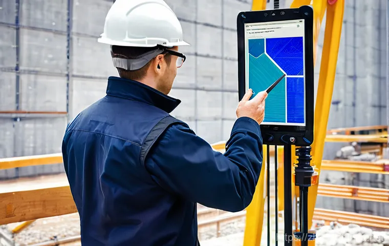 건설재료시험기사 실무 경험담 - **Prompt: The Epochs of Material Testing**
    A split image depicting the evolution of building mat...