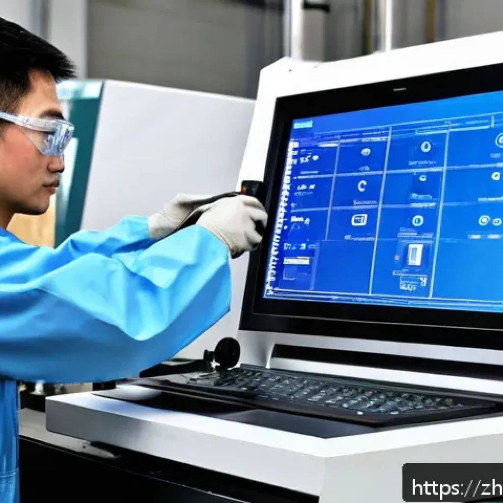 건설재료시험과 시험 장비 교정 - A high-tech laboratory scene showing a technician wearing protective clothing and safety glasses, op...